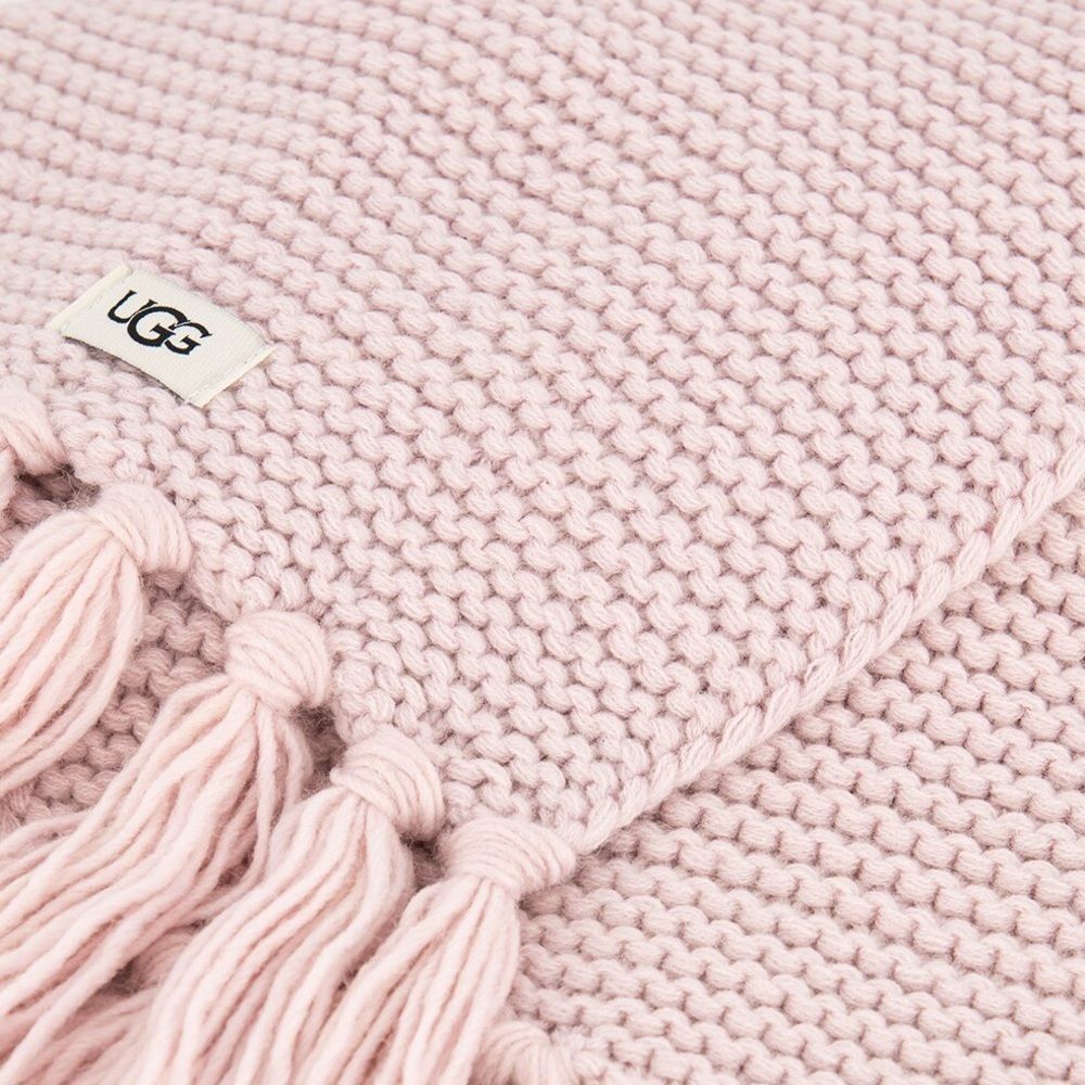 NWT UGG Pink Chunky Knit Scarf with Fringe